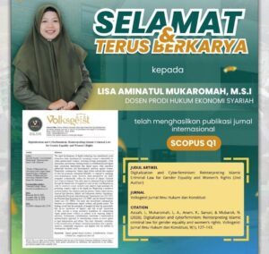 Soroti Keadilan Gender di Era Digital, Dosen HES UNUGIRI Sukses Publikasikan Riset di Jurnal Scopus Q1